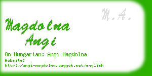 magdolna angi business card